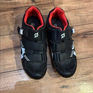 Peloton Black and Red Cycling Shoes